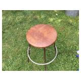 Vintage metal shop stool