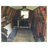 Full contents of the inside of the shed