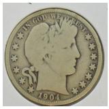 1904 S BARBER HALF DOLLAR   G KEY DATE
