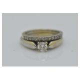 10k White Gold Diamond Engagement Ring Set