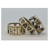 3 pcs. Sterling Silver Rings