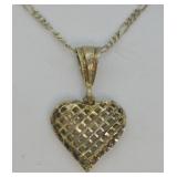 Sterling Silver Heart Pendant Necklace