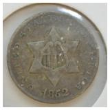 1852 3 CENT SILVER   VF