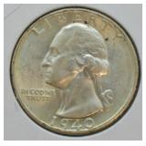 1940 S WASHINGTON QUARTER CHOICE BU