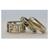 3 pcs. Sterling Silver Rings
