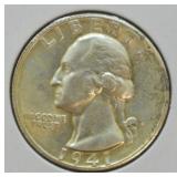 1941 S WASHINGTON QUARTER CHOICE BU