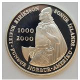PROOF LIEF ERICSON SILVER DOLLAR
