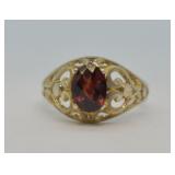 Sterling Silver Garnet Ring