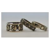 3 pcs. Sterling Silver Rings