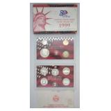 1999 SILVER PROOF SET RARE DATE
