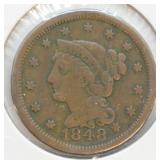 1848 LARGE CENT F