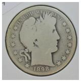 1898 S BARBER HALF DOLLAR  G