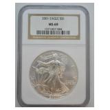 2001 SILVER EAGLE NGC MS69