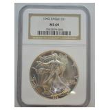1992 SILVER EAGLE NGC MS69