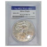 2014 W SILVER EAGLE PCGS MS70