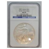2007 SILVER EAGLE NGC MS69