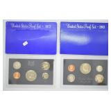 TWO PROOF SETS 1983 1972