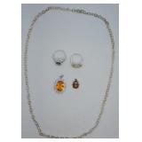 5 pcs. Mixed Sterling & Costume Jewelry