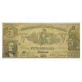 1864 Confederate $5 Banknote
