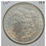 1887 MORGAN DOLLAR  AU