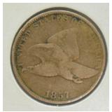 1857 FLYING EAGLE CENT VG
