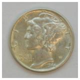1944 BU MERCURY DIME