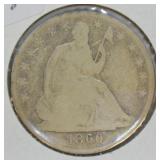 1860 O SEATED HALF DOLLAR G