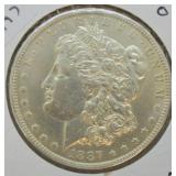 1887 O MORGAN DOLLAR AU