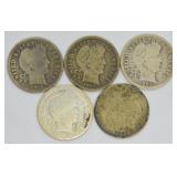 5 BARBER DIMES