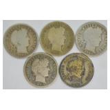 5 BARBER DIMES