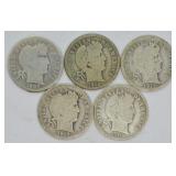 5 BARBER DIMES