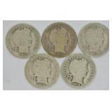 5 BARBER DIMES