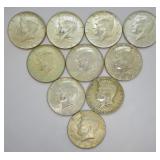 10 40 % SILVER HALF DOLLARS