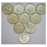 10 40 % SILVER HALF DOLLARS