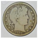 1906 S BARBER HALF DOLLAR  G