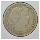 1905 S BARBER HALF DOLLAR  G
