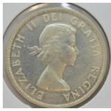 1958 CANADA SILVER DOLLAR CHOICE BU