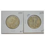 1941TWO WALKERS 1938 1935