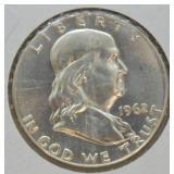1962 D FRANKLIN HALF GEM FBL