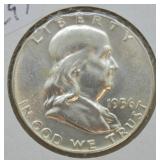 1956 FRANKLIN HALF DOLLAR GEM FBL