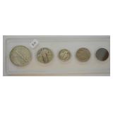 SILVER COIN SET 5 COINS