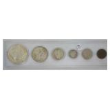 6 SILVER COIN SET