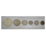 6 SILVER COIN SET