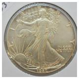 1987 SILVER EAGLE  GEM