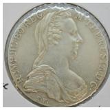 1780 AUSTRIA SILVER THALER RESTRIKE