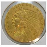 1913 GOLD QUARTER EAGLE  XF