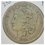 1881 O MORGAN DOLLAR  VG