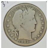1902 S BARBER HALF DOLLAR G