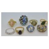 8 pcs. Costume Rings