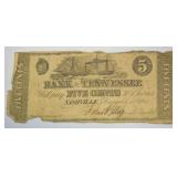 1864 Bank of Tennessee 5 Cent Fractional Note